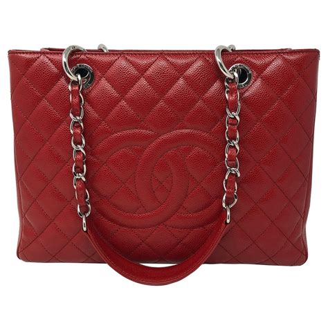 chanel grand shopping tote red|Chanel grand shopper tote.